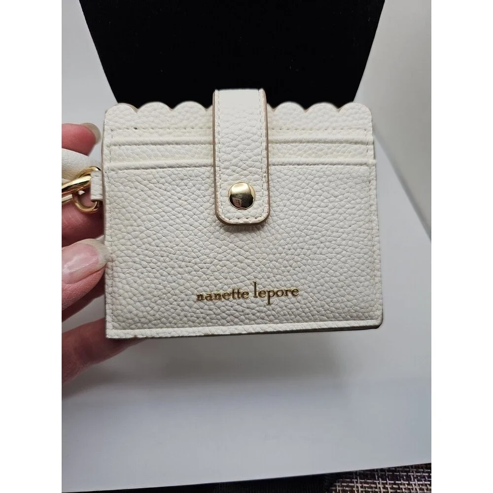 Nanette Lepore Hands-Free Bracelet Wallet Cardholder Keyholder White